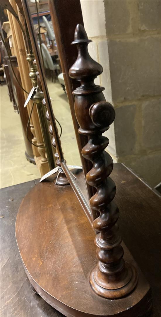 A Victorian mahogany toilet mirror, 52 x 58cm